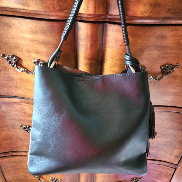 JEN & CO. Hobo Boho Bag - Shoulder Bag Olivia Animal Print Contrast Strap - Picture 2 of 16